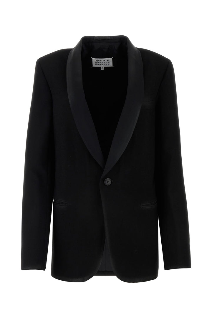 Black gabardine blazer