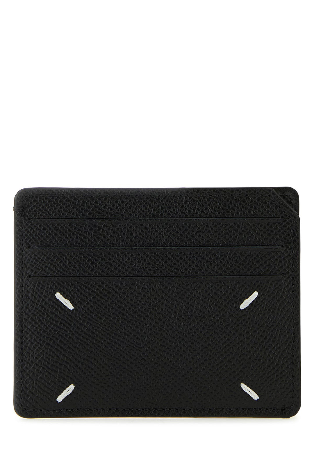 Black leather Four Stitches card holder