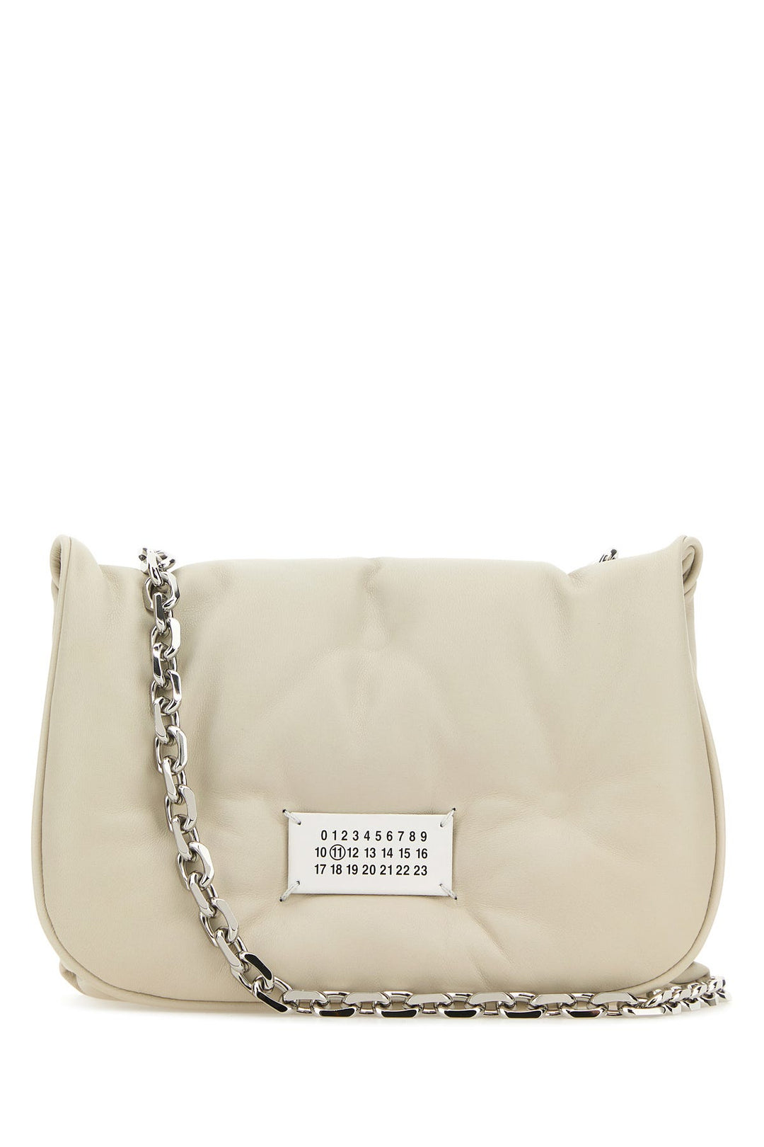 Chalk nappa leather small Glam Slam Flap crossbody bag