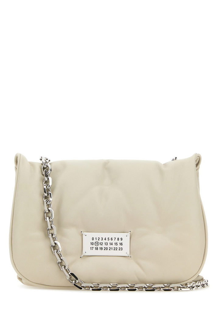 Chalk nappa leather small Glam Slam Flap crossbody bag