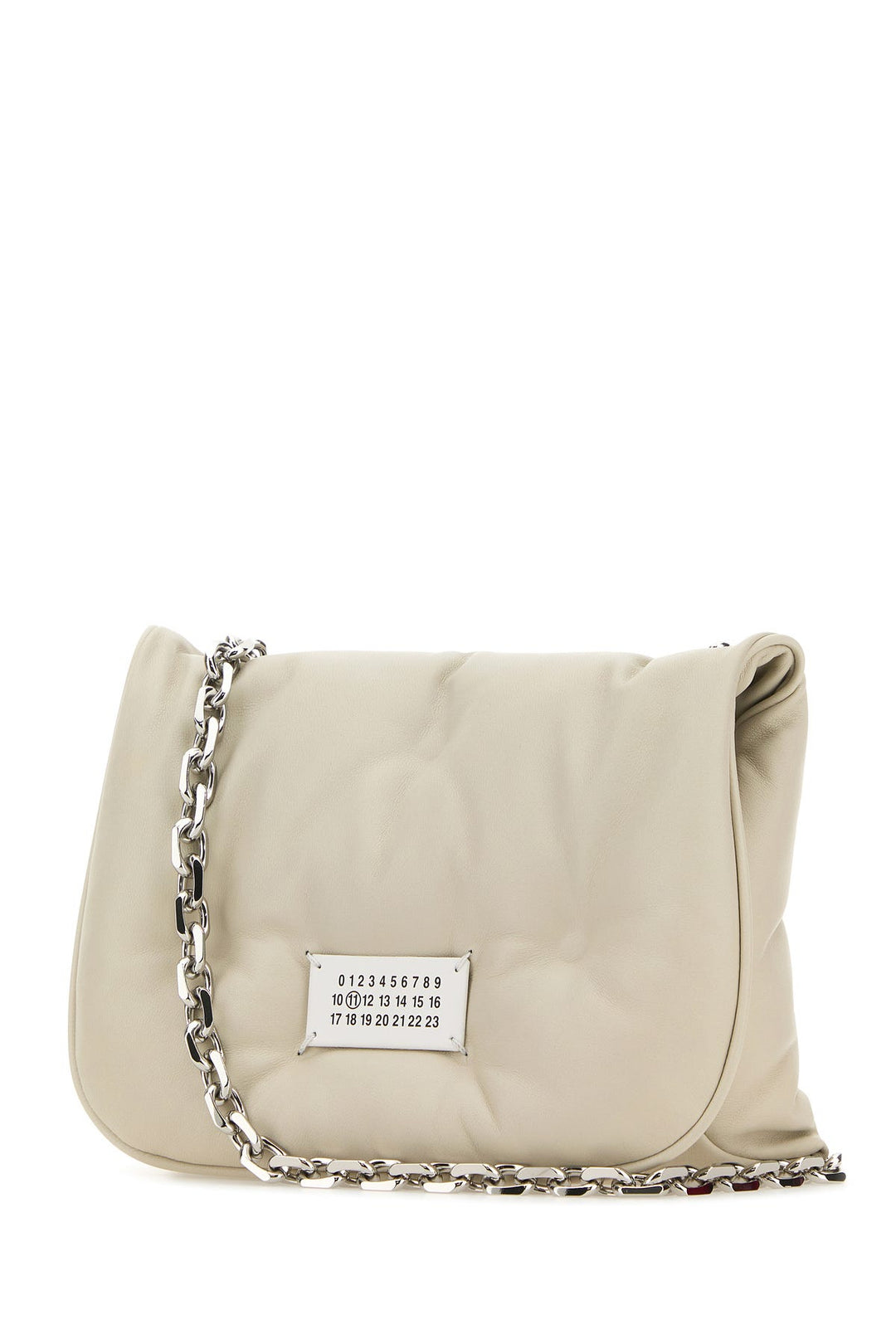 Chalk nappa leather small Glam Slam Flap crossbody bag