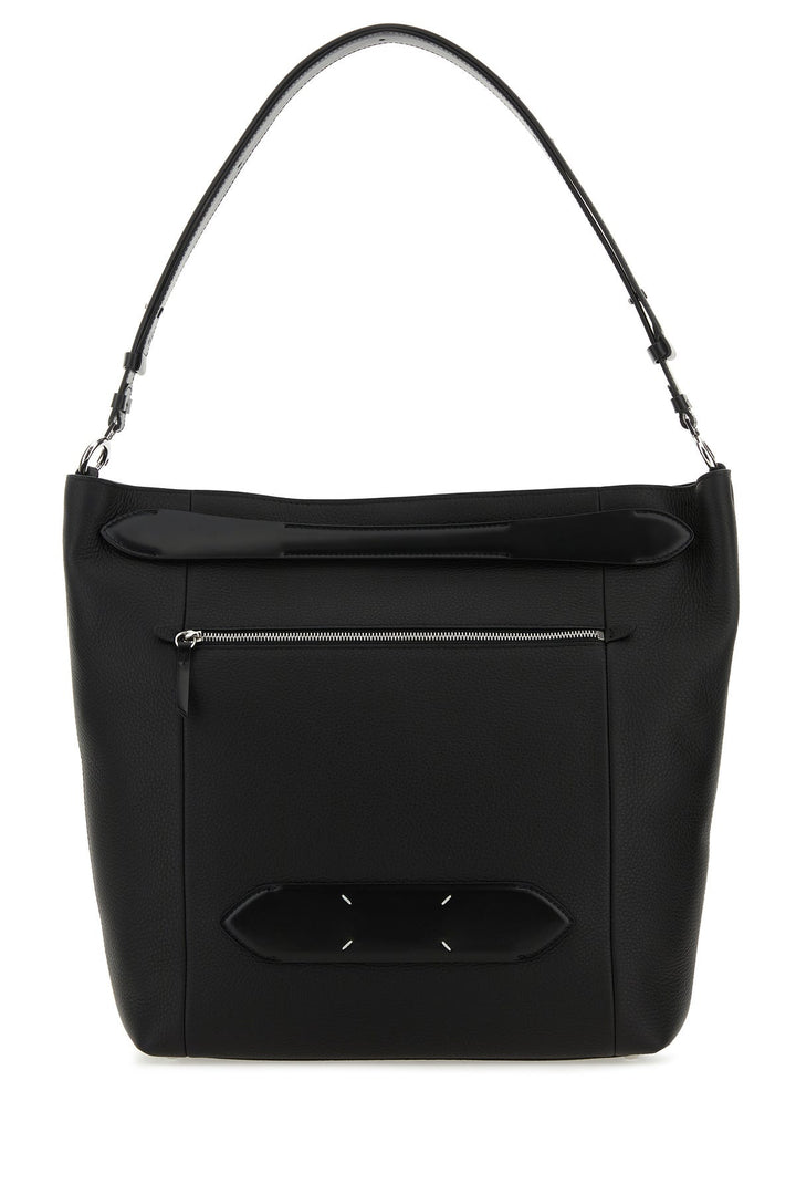 Black leather Soft 5AC shopping bag