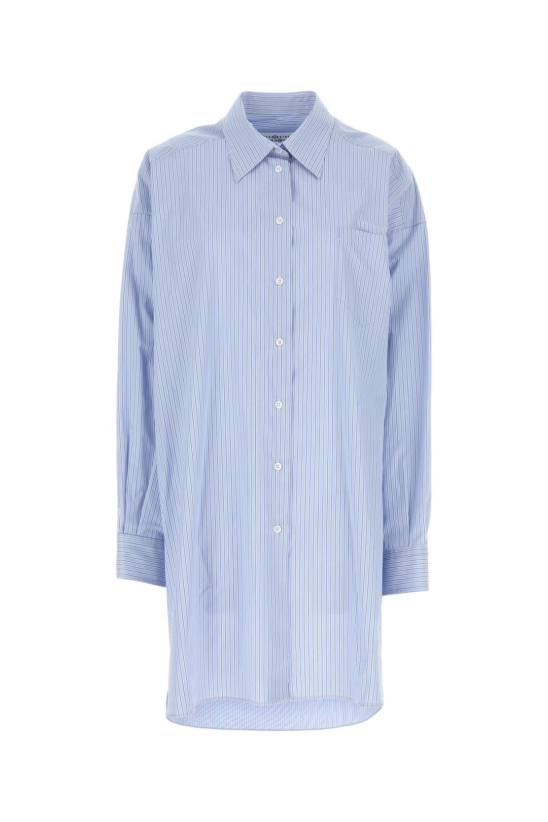 Embroidered poplin oversize shirt