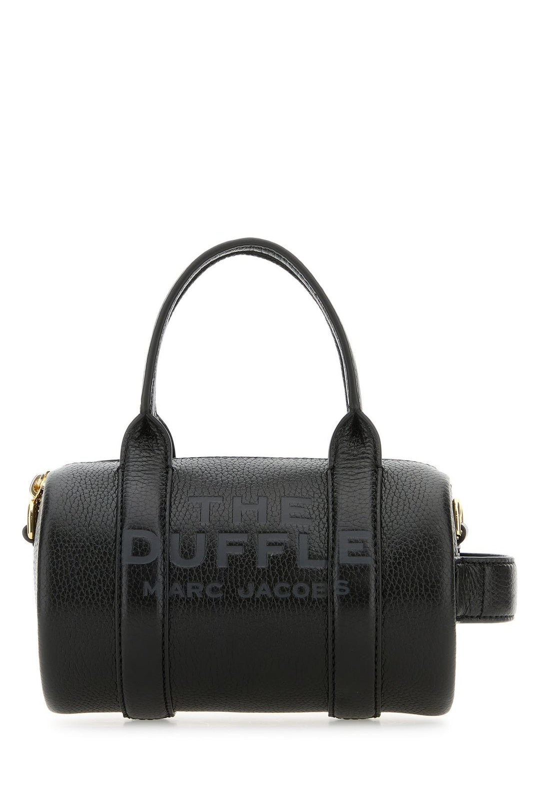 Black leather handbag