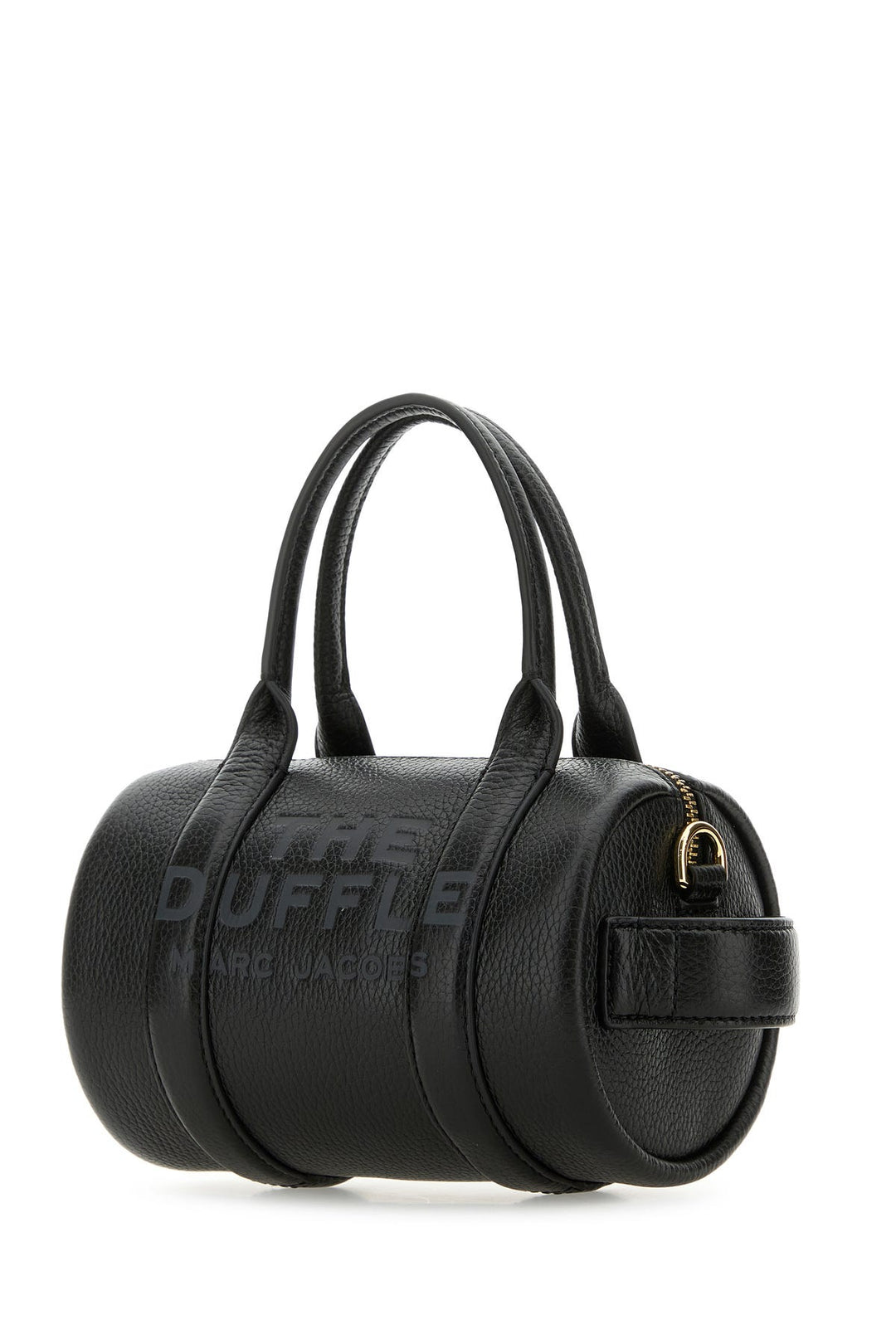 Black leather handbag