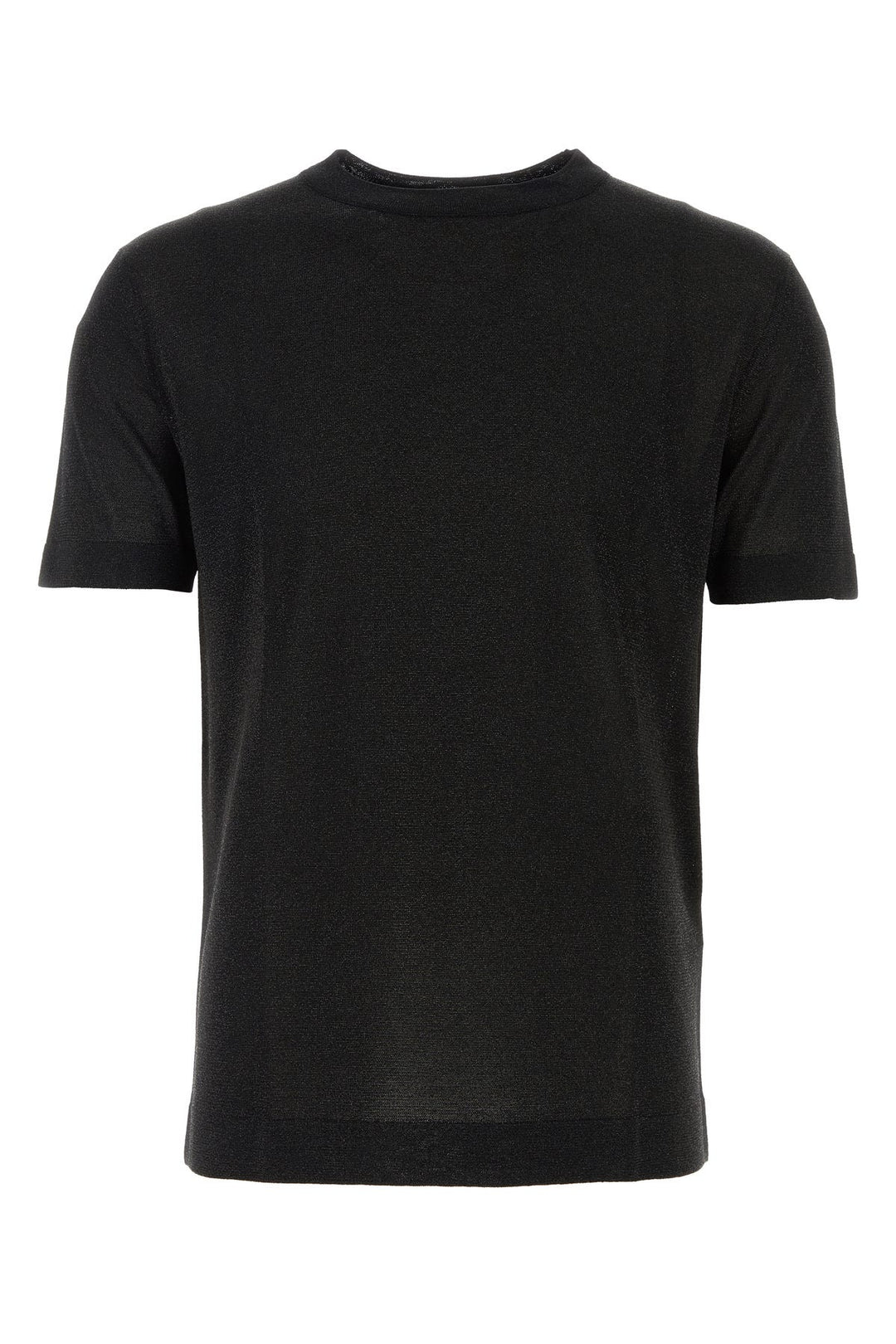 Black viscose blend t-shirt