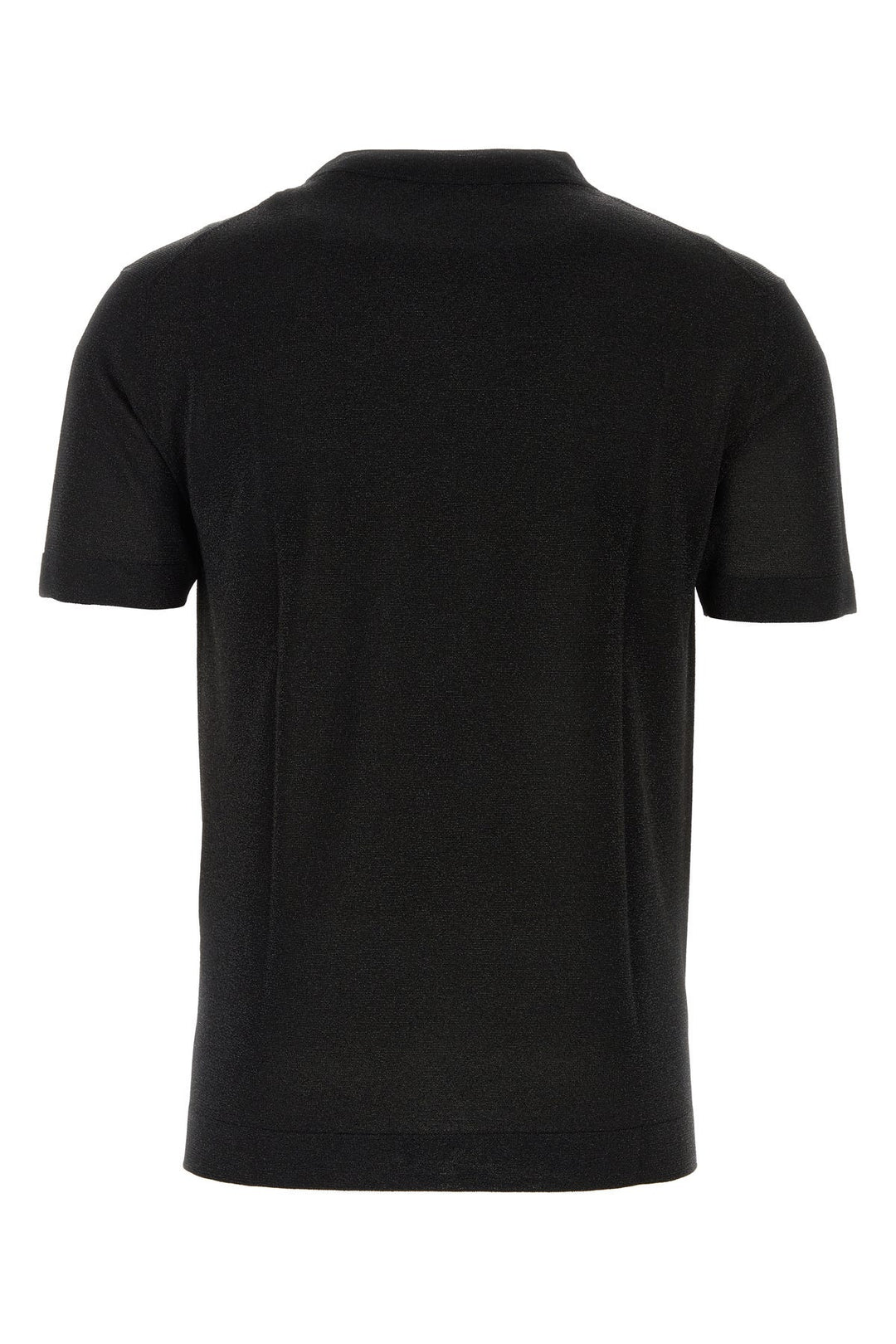 Black viscose blend t-shirt