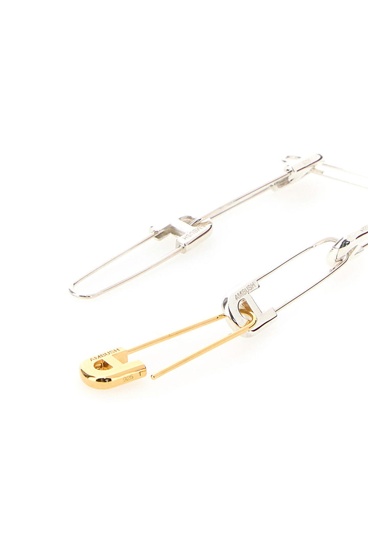 Two-tone metal A Safety Pin Link bracelet