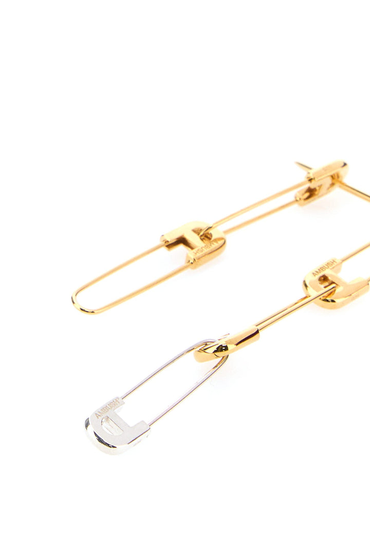 Two-tone metal A Safety Pin Link bracelet