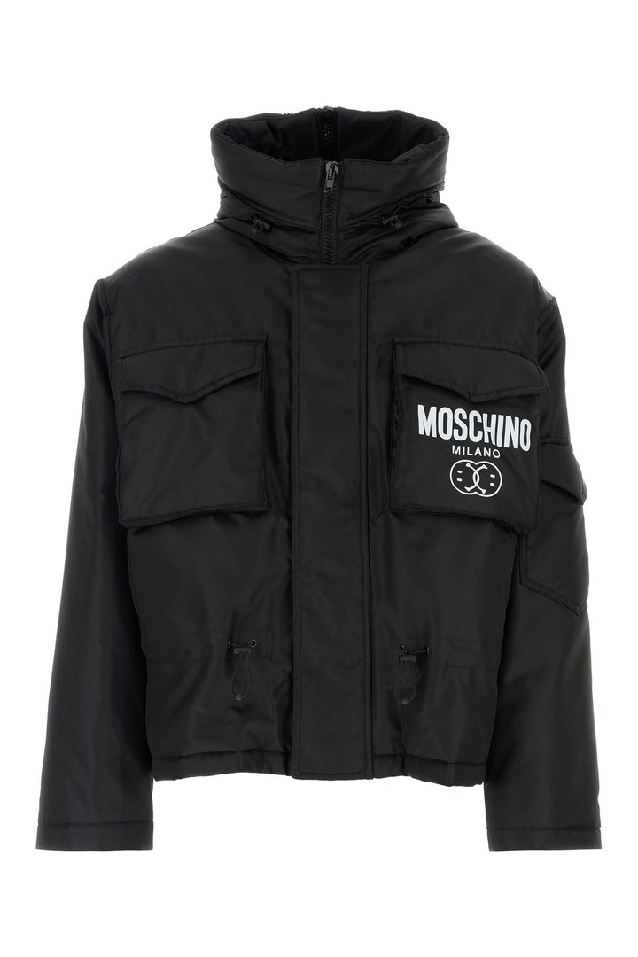 Black nylon padded jacket