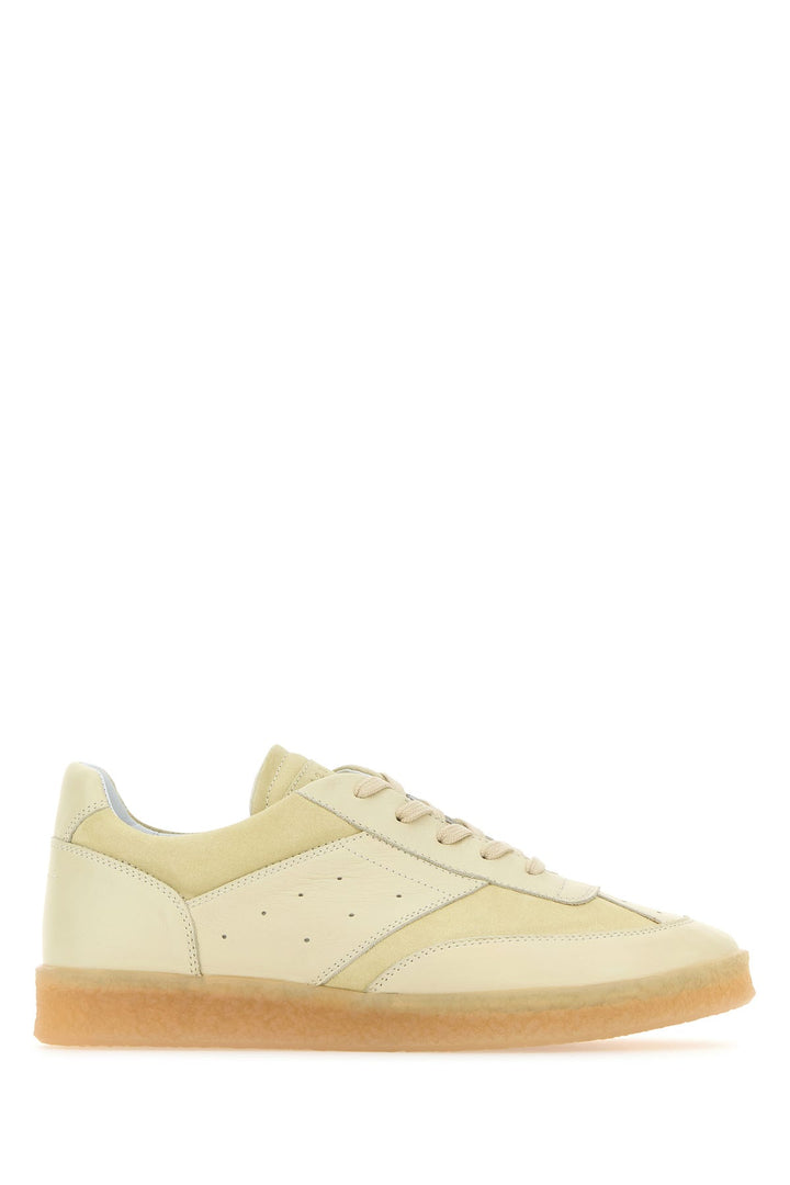 Ivory leather sneakers