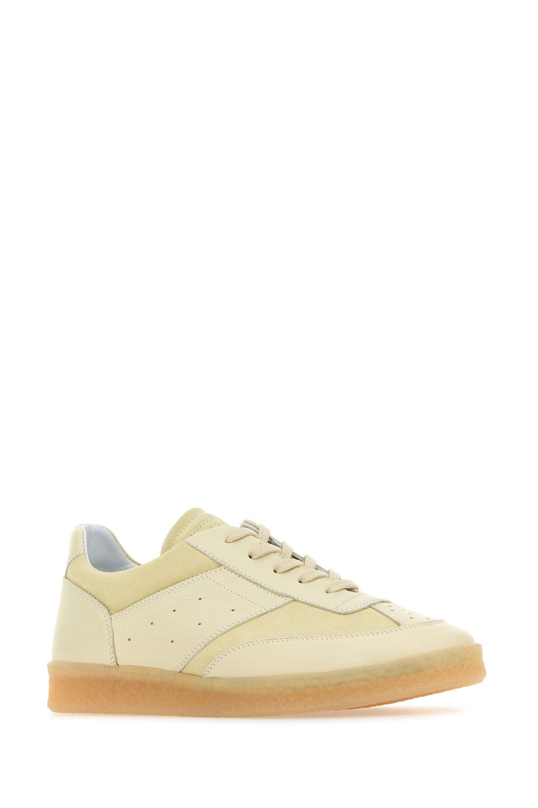 Ivory leather sneakers