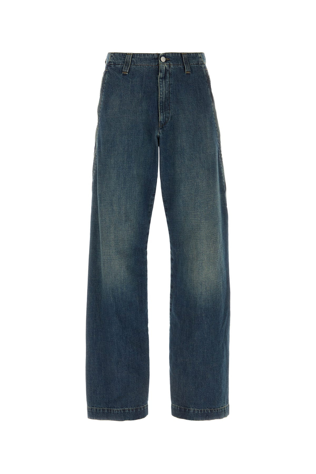 Denim wide-leg jeans