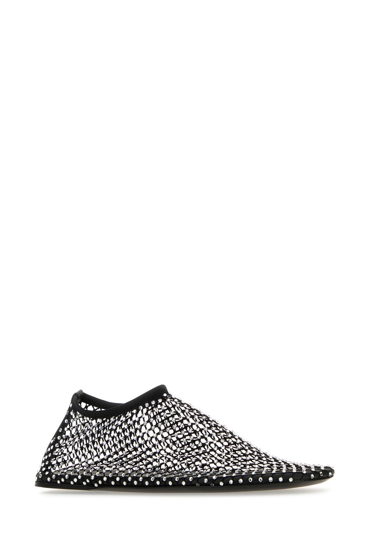 Embellished mesh ballerinas