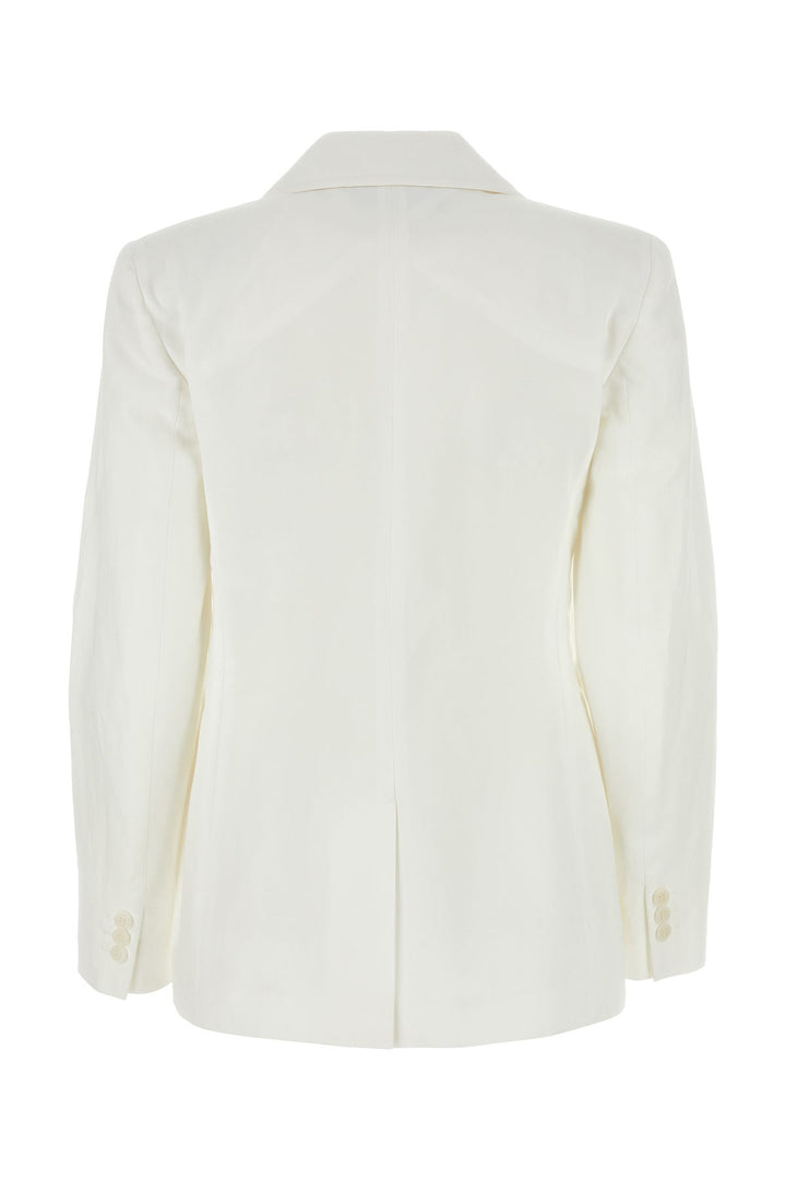 White cotton blend Dattero blazer