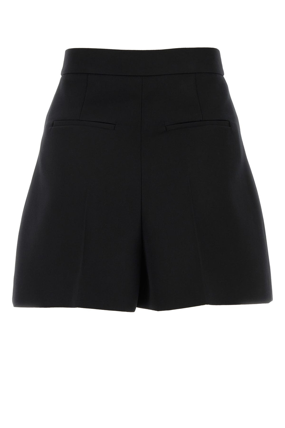 Black wool shorts