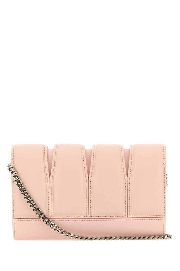 Pink leather The Slash clutch