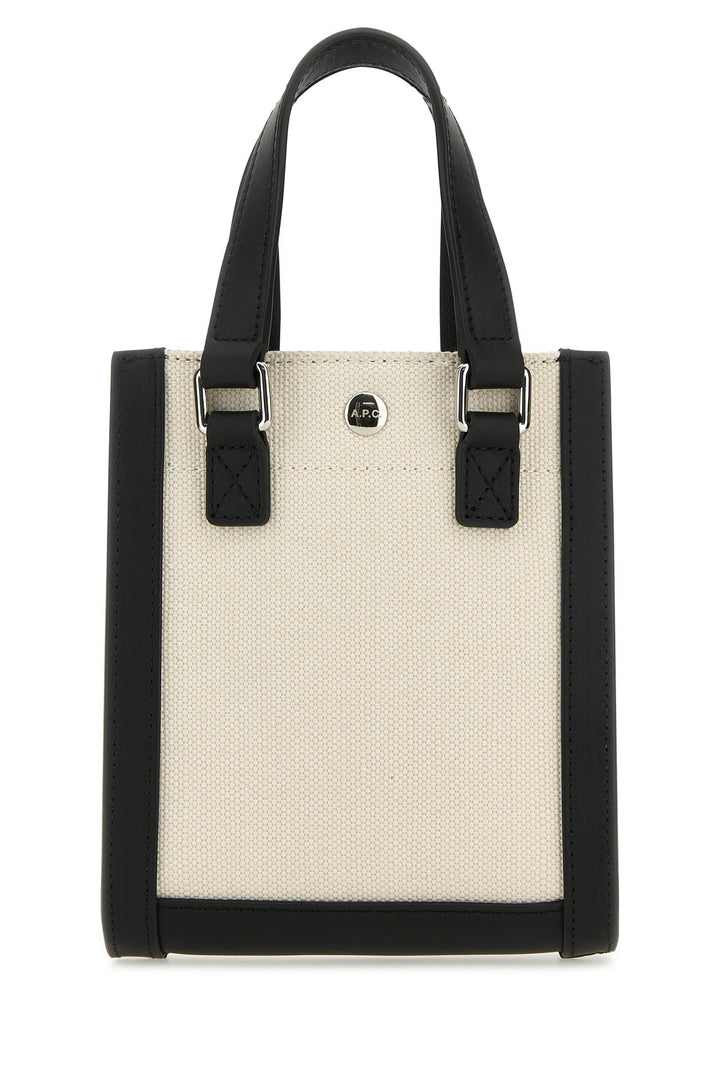 Two-tone canvas and leather Camille 2.0 mini handbag