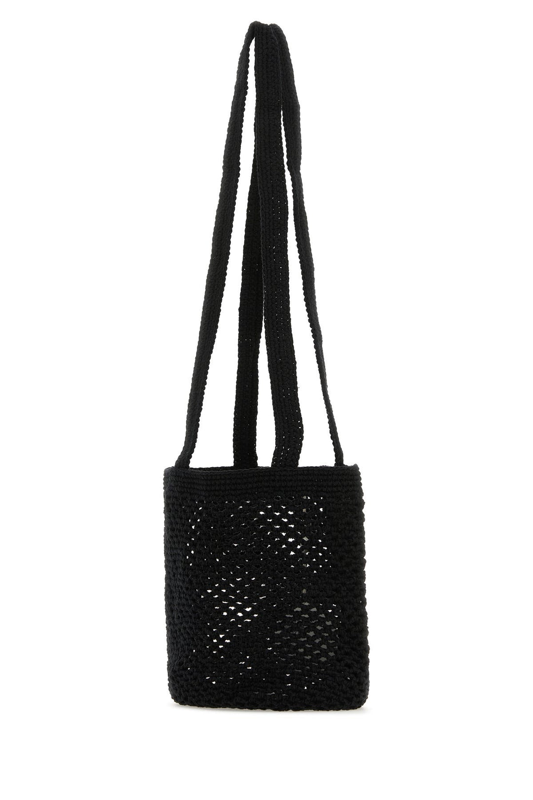 Black crochet Fisherman shoulder bag