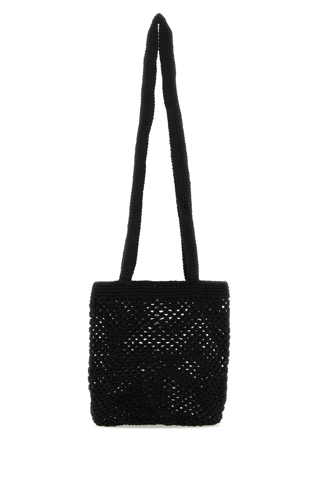 Black crochet Fisherman shoulder bag