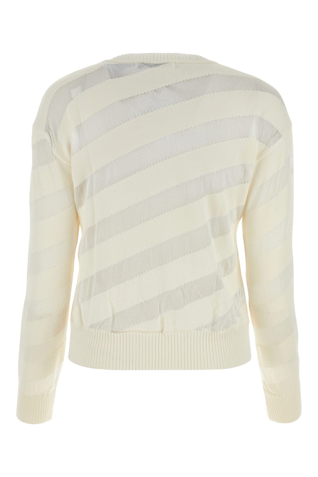 White polyester blend Zebra sweater