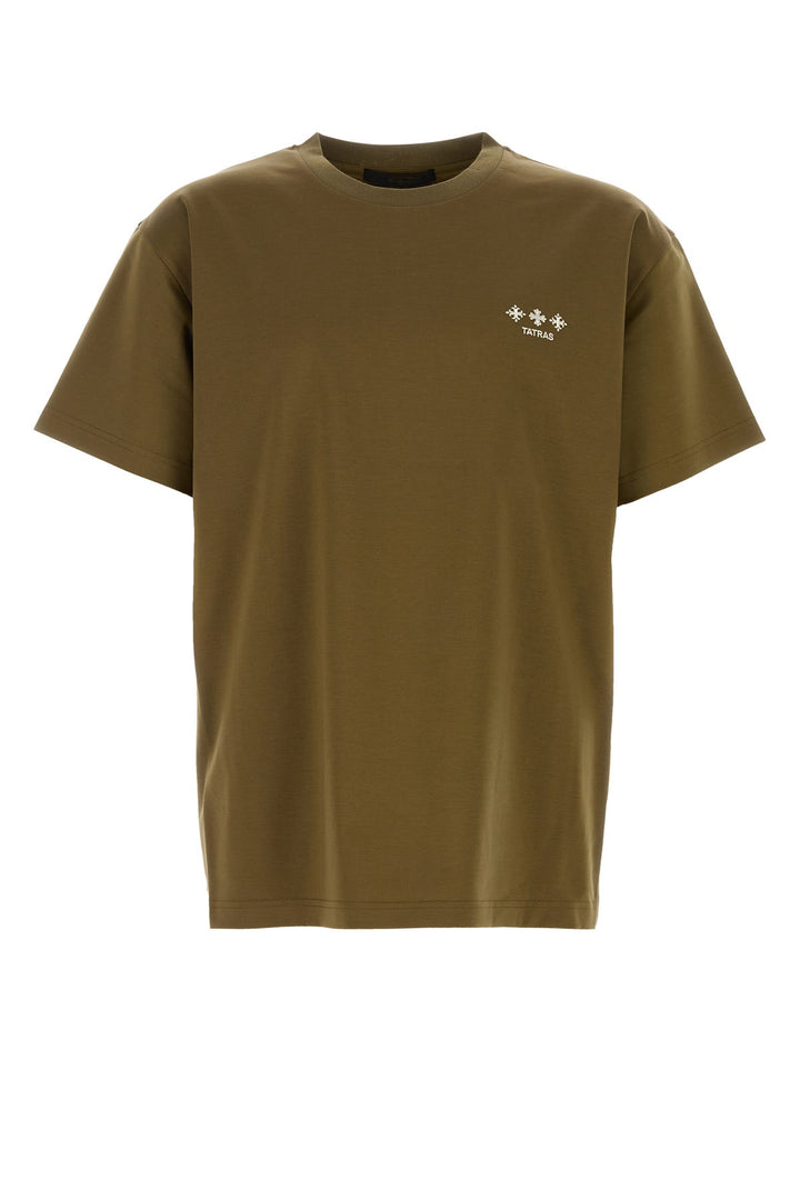 Army green cotton t-shirt