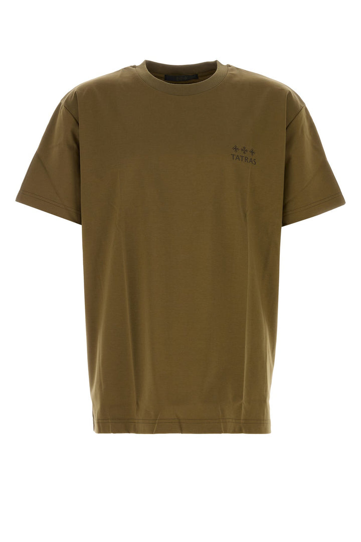 Army green cotton t-shirt