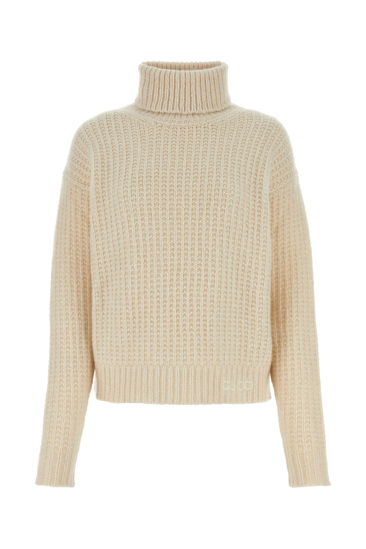 Sand cashmere blend sweater