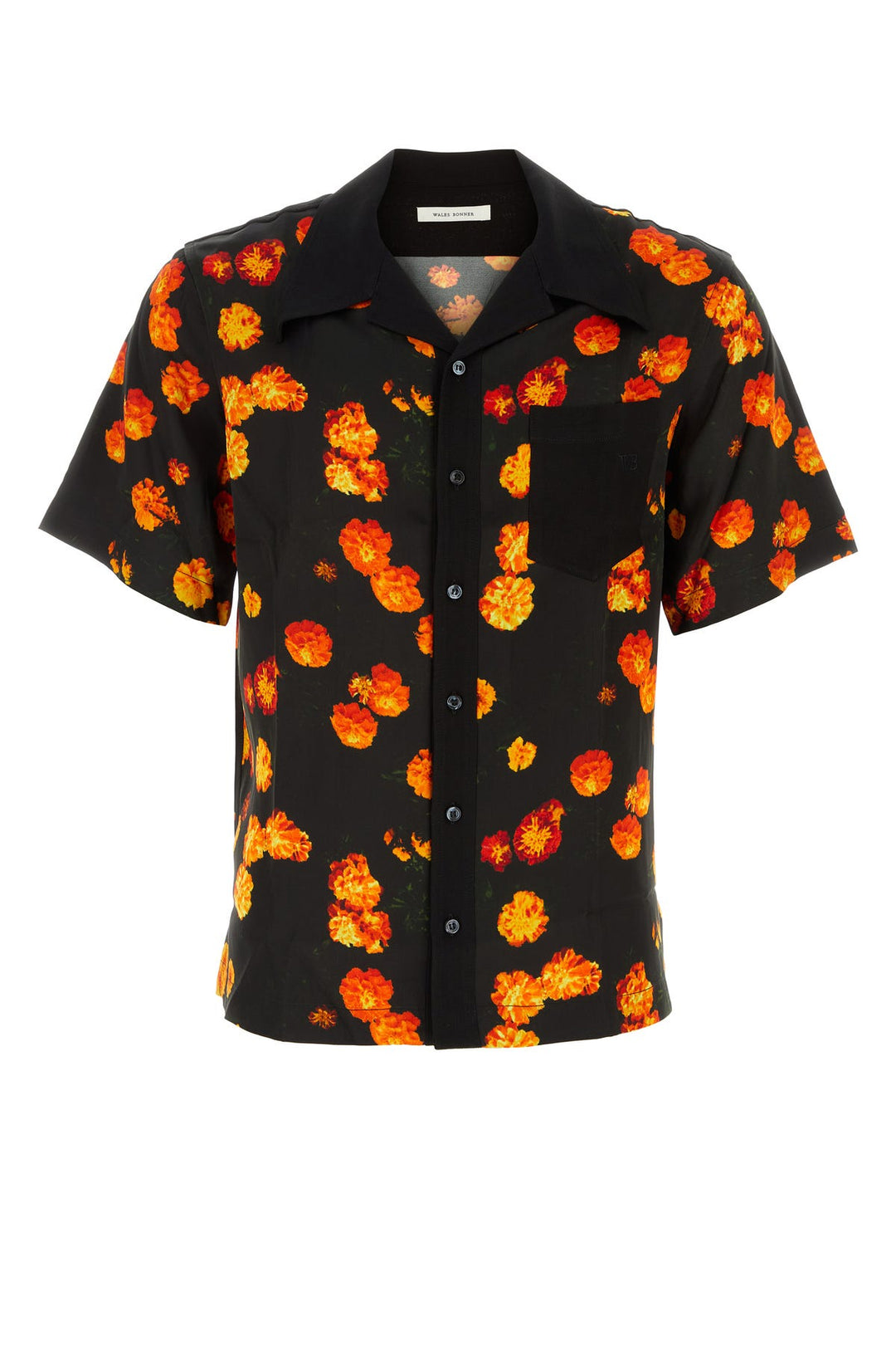 Printed satin shirt