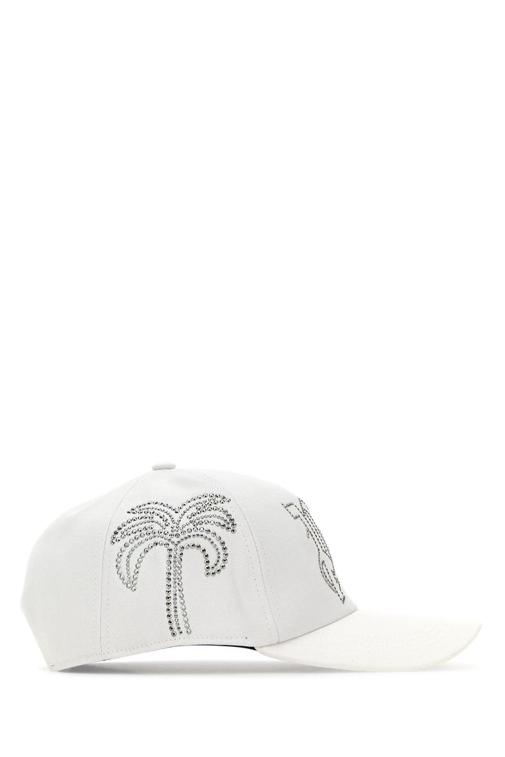 White cotton baseball cap