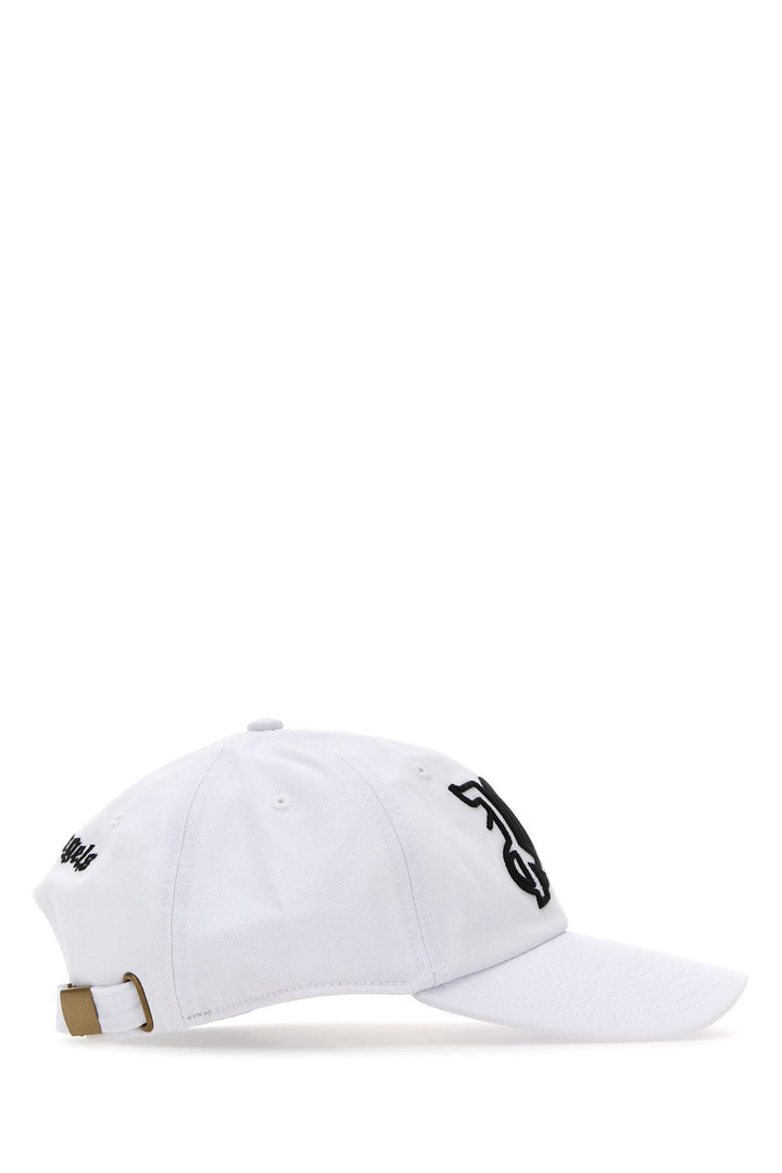 White cotton baseball cap