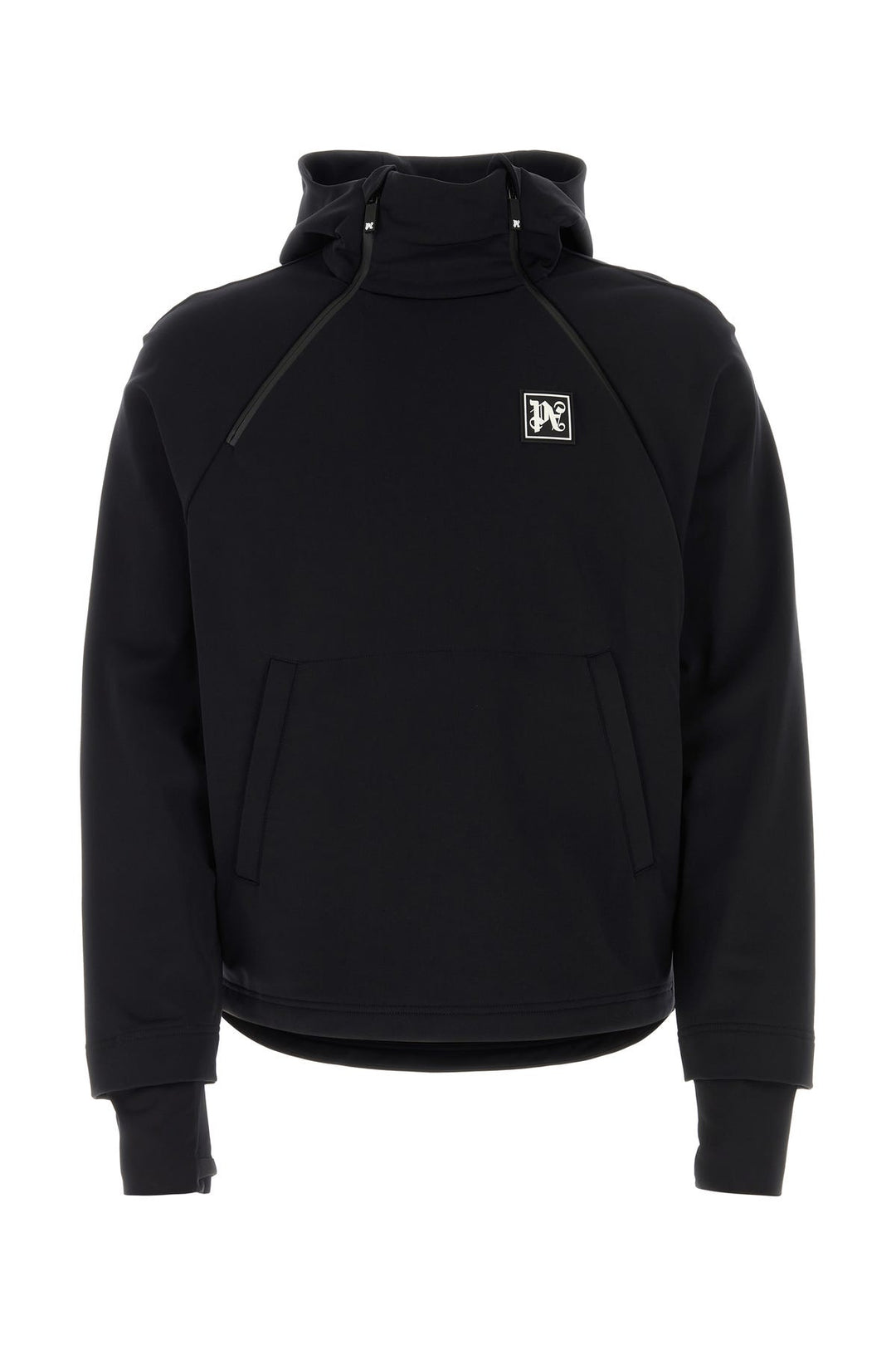 Blck stretch nylon PA Ski Club ski sweatshirt