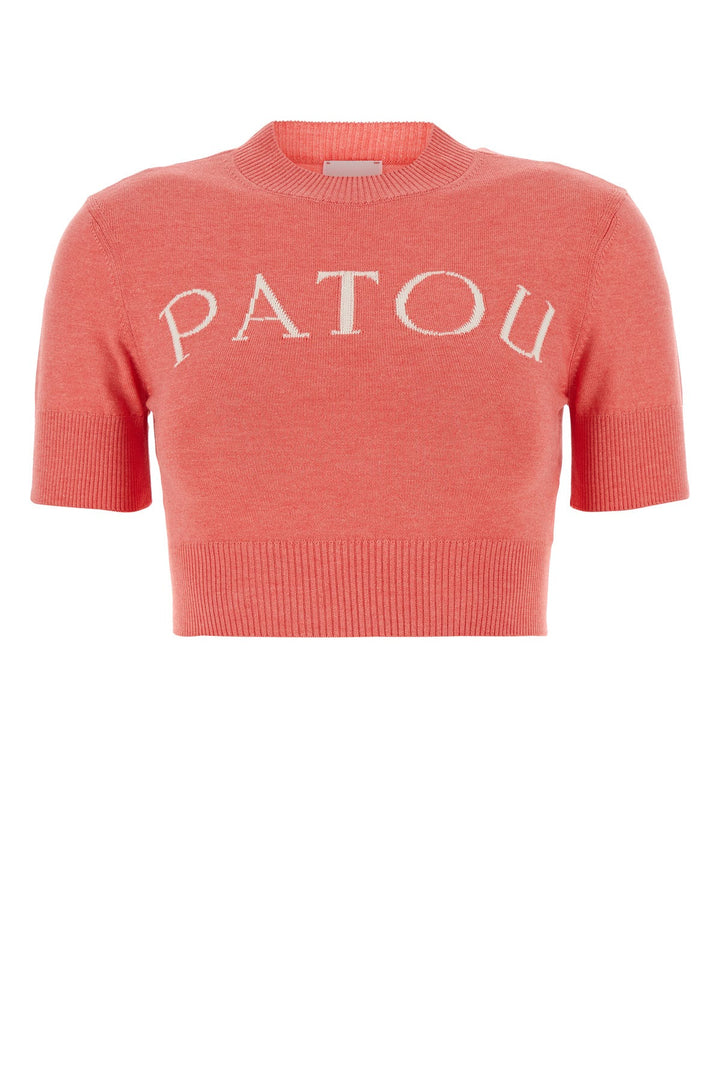 Pink cotton blend sweater