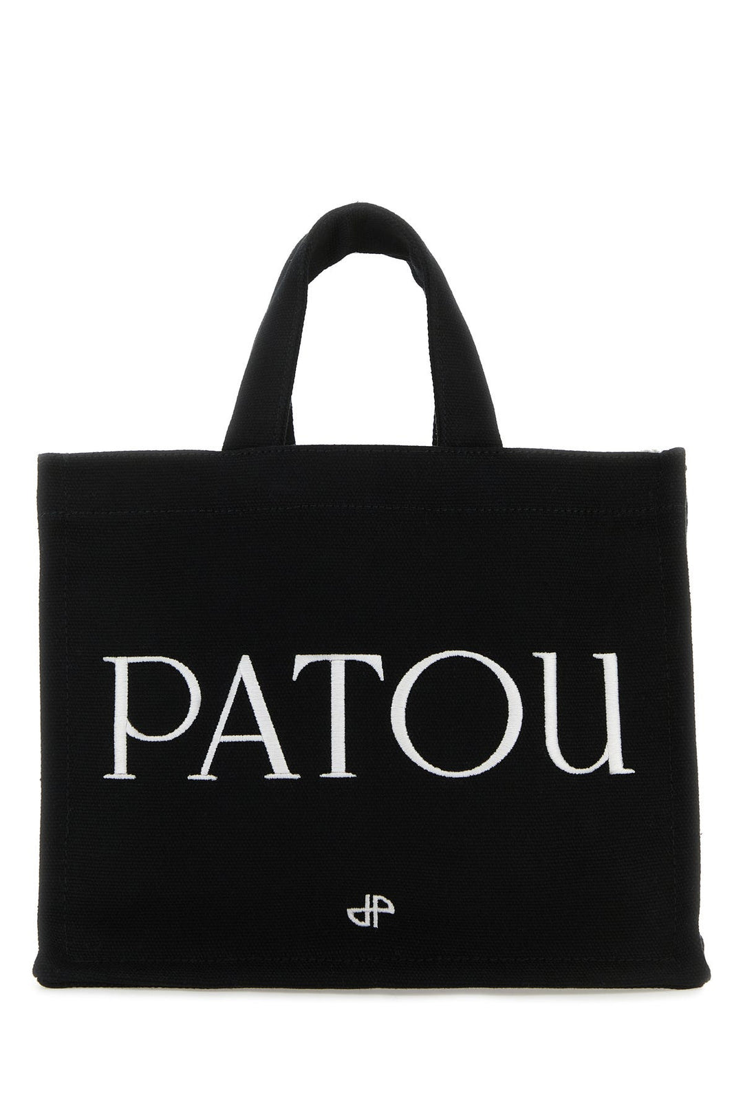 Black canvas small Tote Patou shopping bag