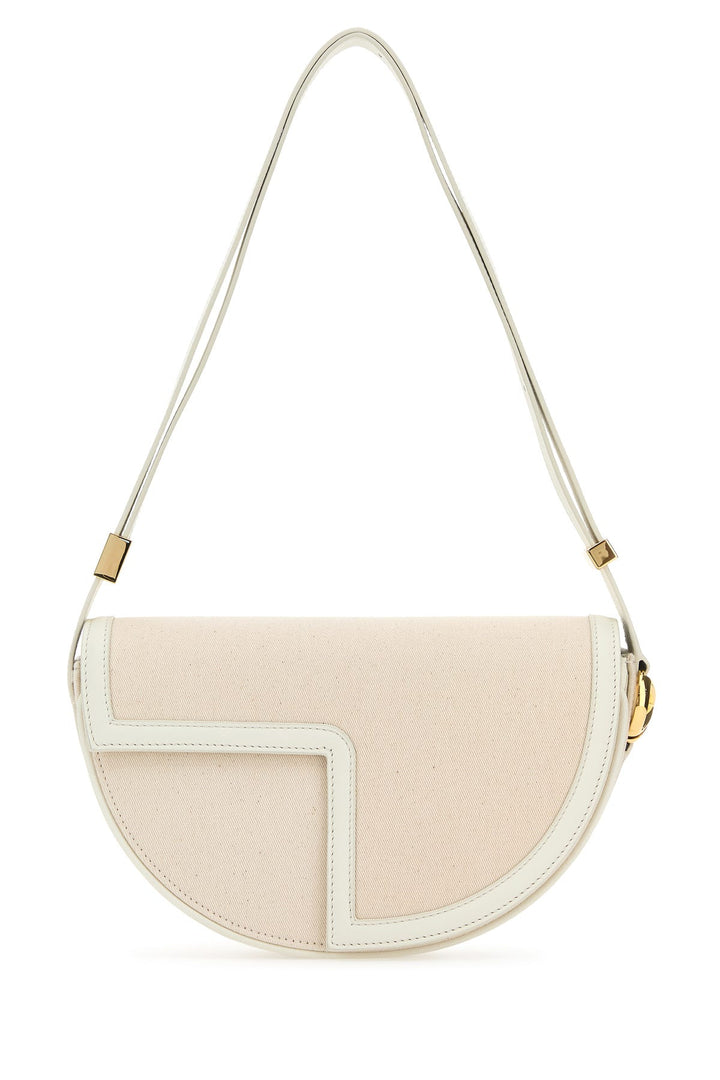 Two-tone canvas and leather Le Patou shoulder bag