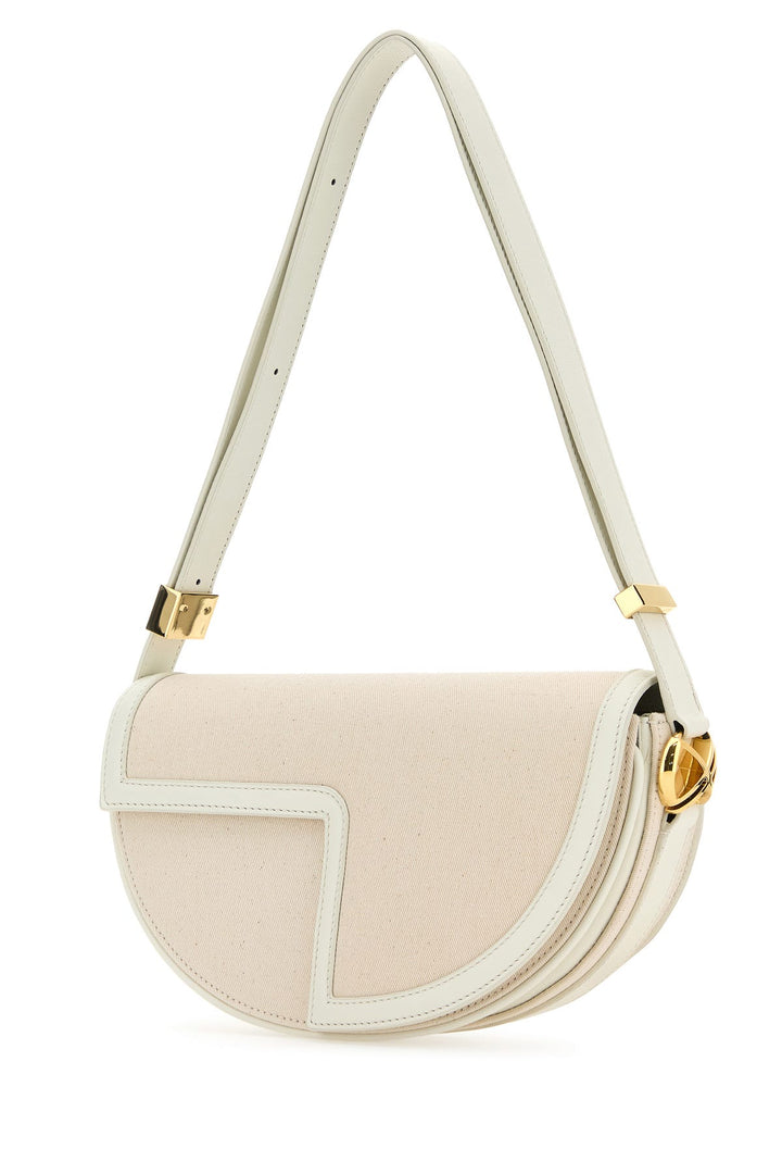 Two-tone canvas and leather Le Patou shoulder bag