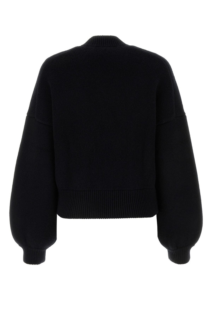 Black stretch cashmere Rhea cardigan