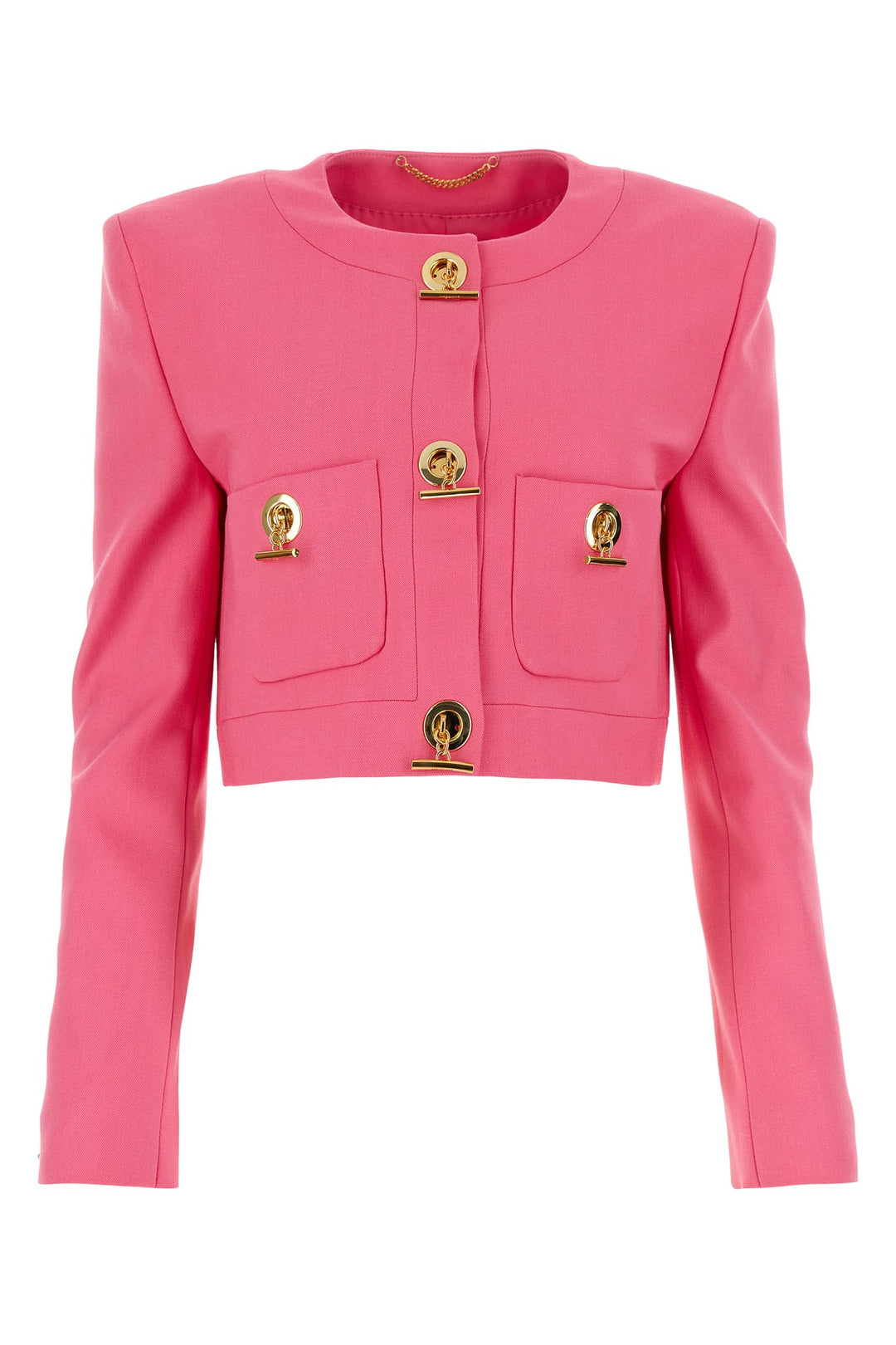 Fuchsia stretch gabardine blazer