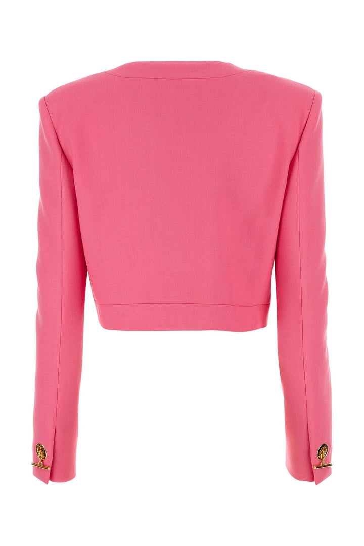 Fuchsia stretch gabardine blazer