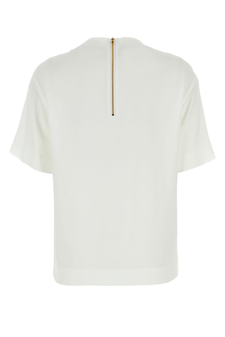 White crepe t-shirt