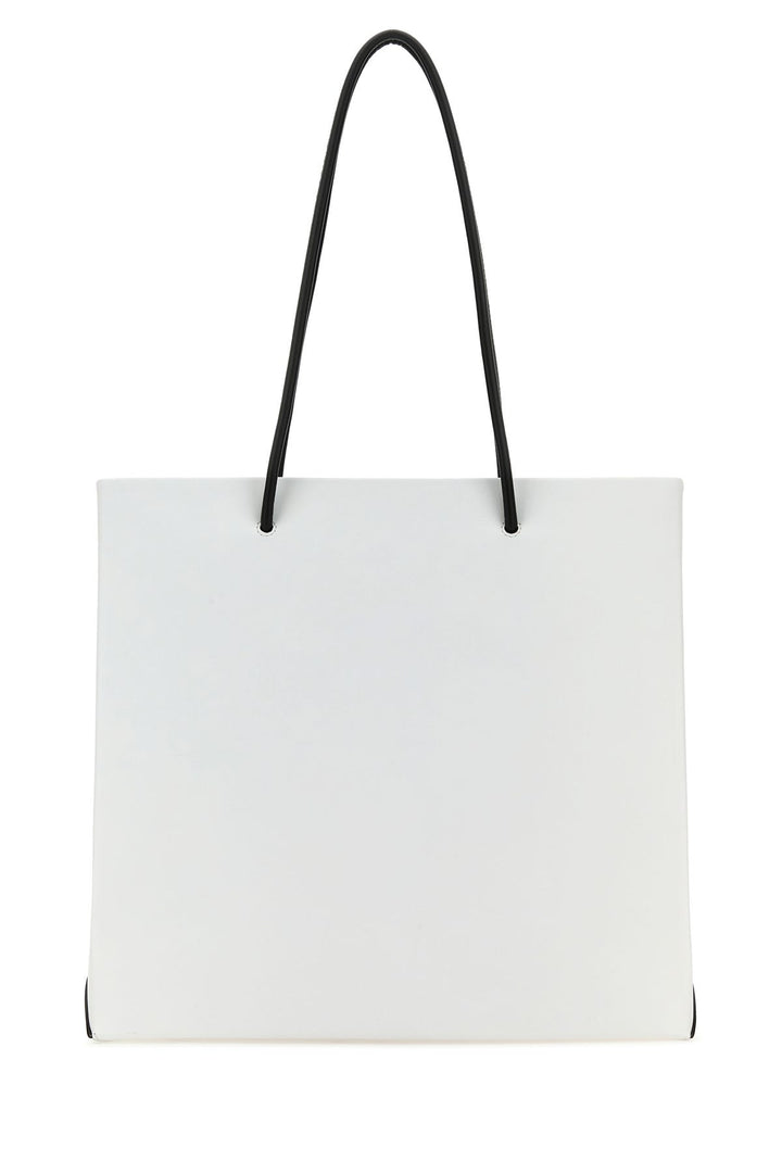 White leather 100% Pure Moschino shopping bag