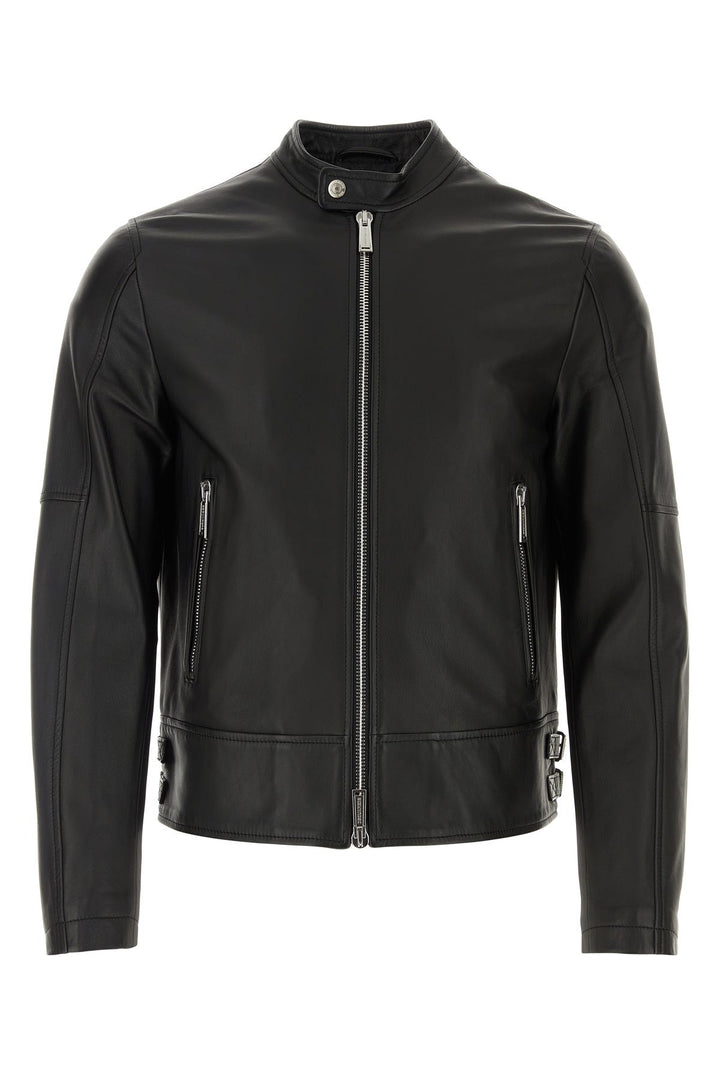 Black leather Biker jacket