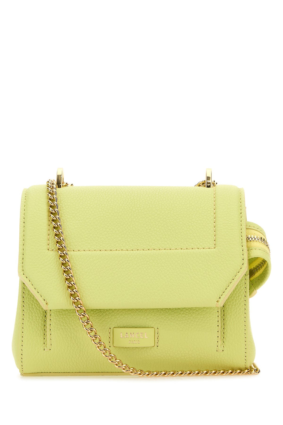 Fluo yellow leather Ninon handbag