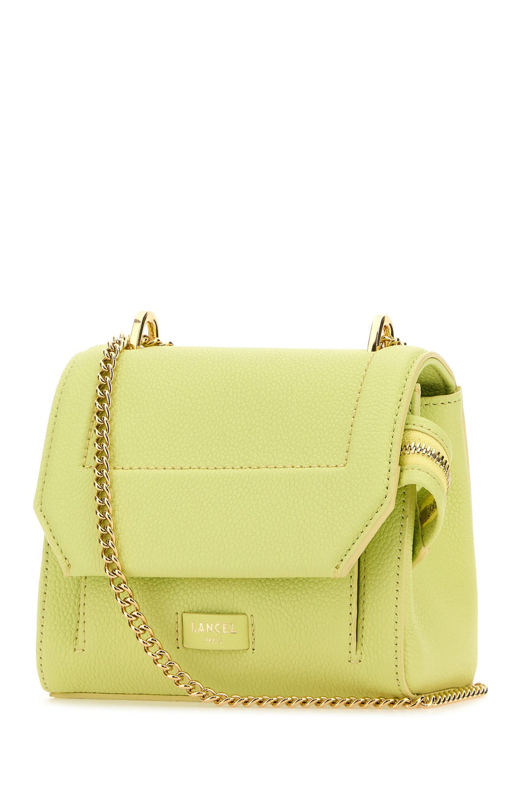 Fluo yellow leather Ninon handbag