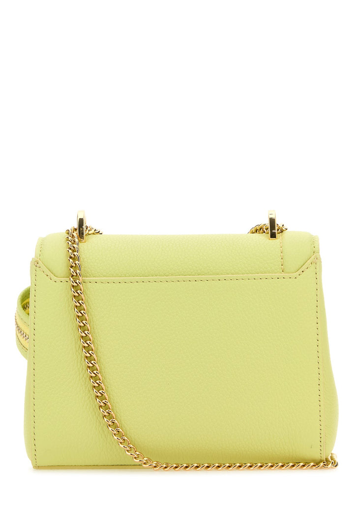 Fluo yellow leather Ninon handbag