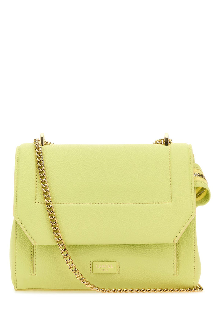 Fluo yellow leather Ninon handbag