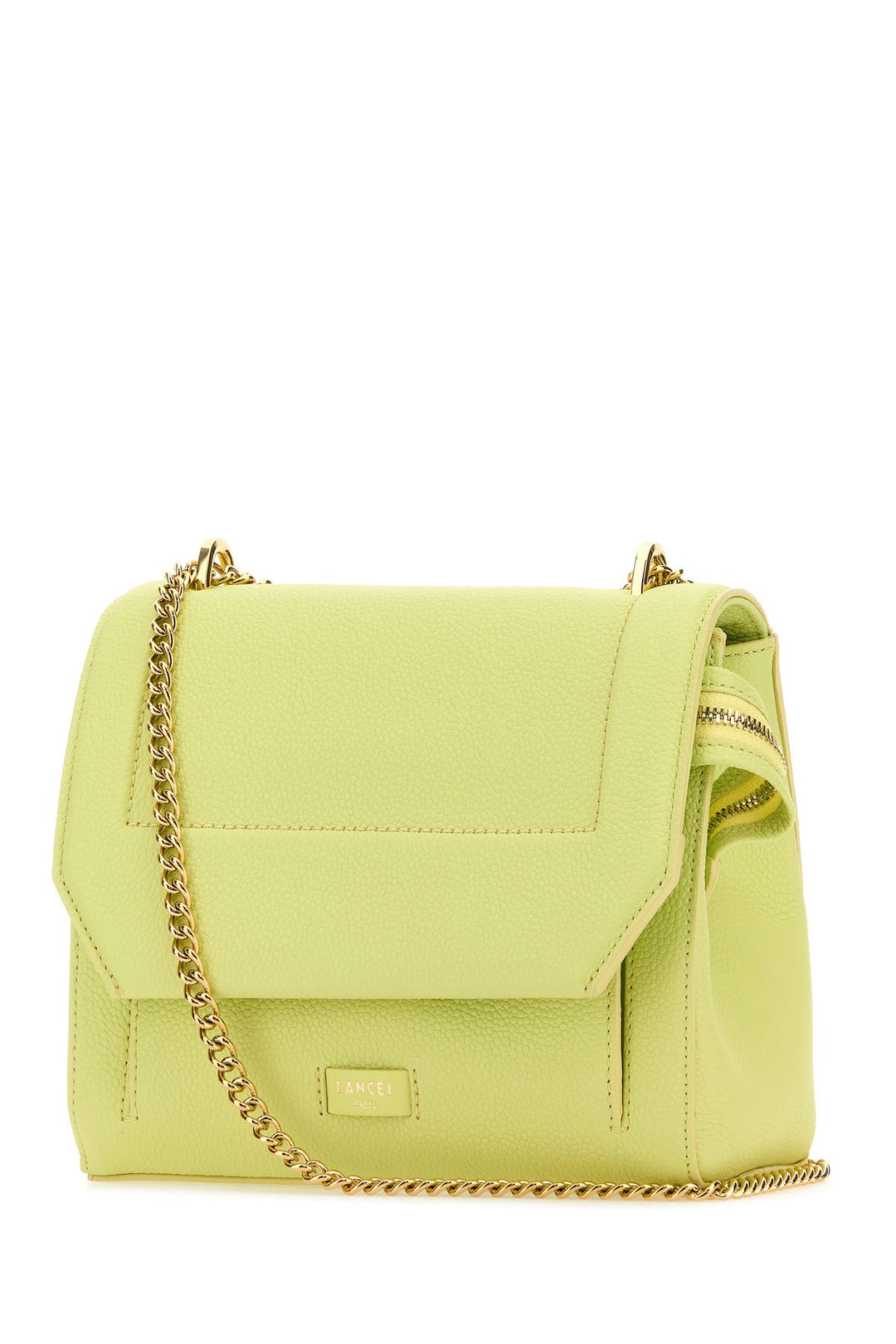 Fluo yellow leather Ninon handbag