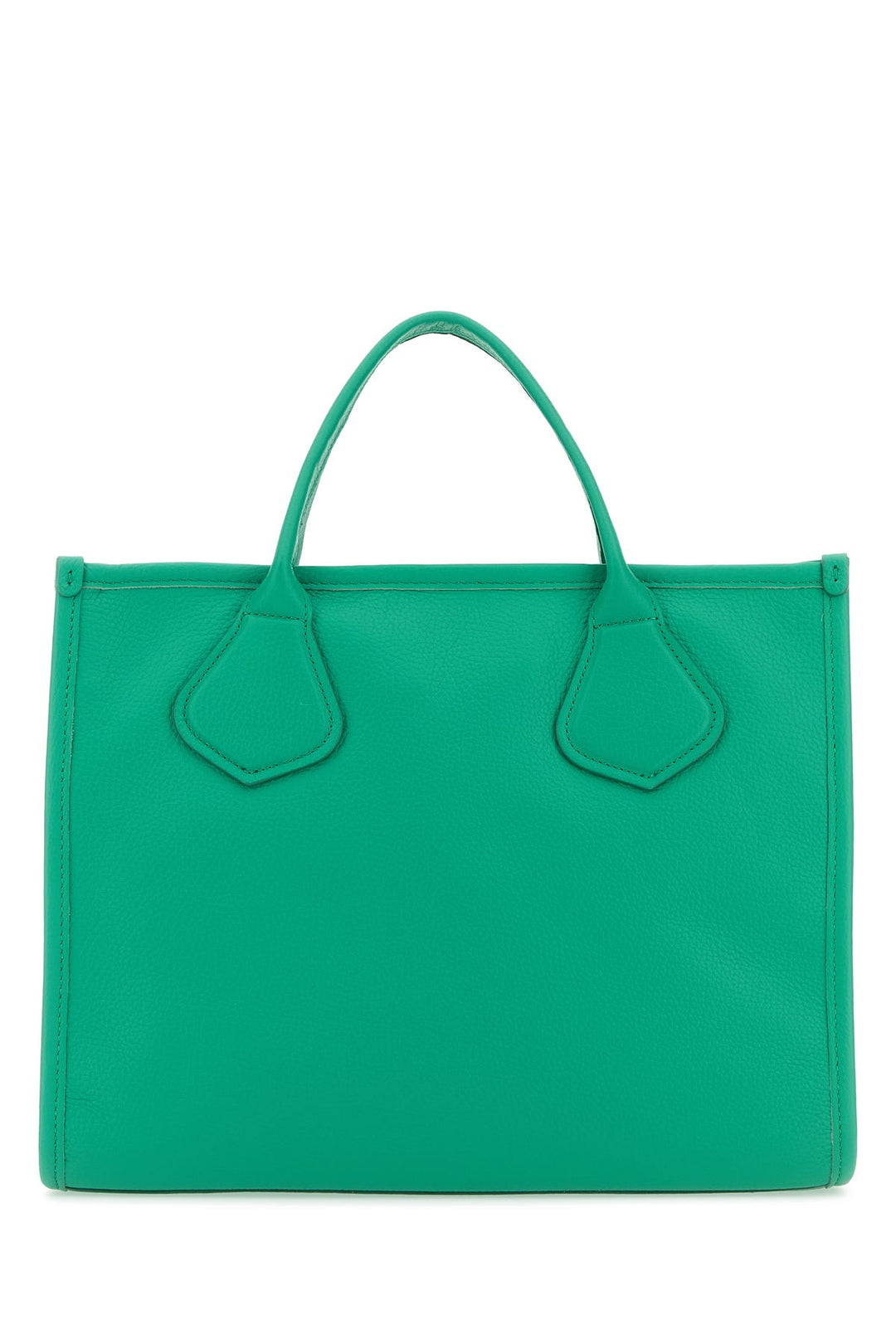 Emerald green leather Jour medium shopping bag