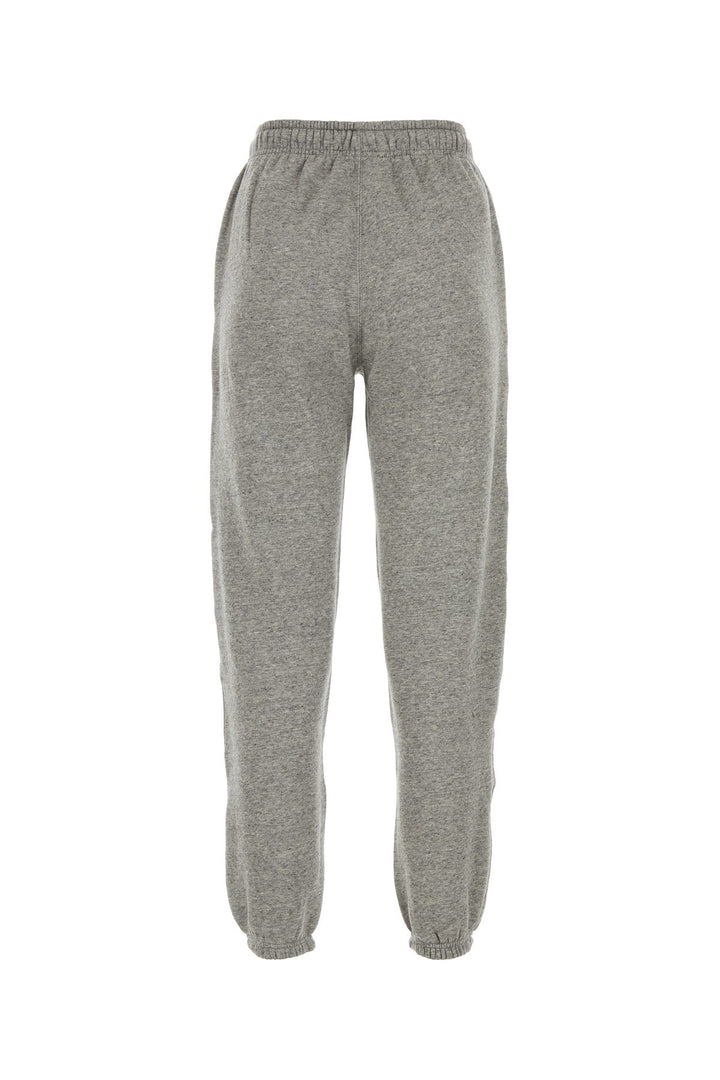 Melange grey cotton blend joggers