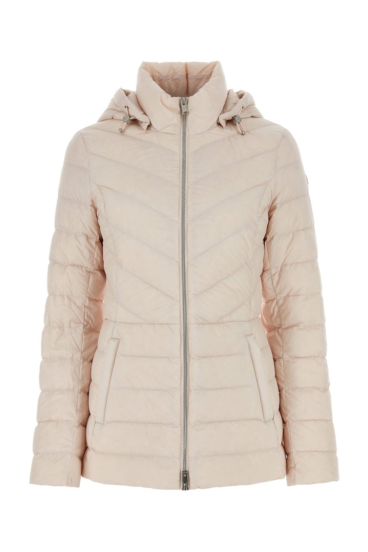 Light pink nylon down jacket